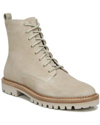 vince cabria leather combat boots