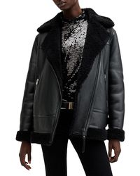 AllSaints - Sola Shearling Jacket - Lyst