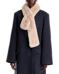 Echo - Long Faux Fur Pull Through Scarf - Lyst