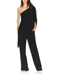 halston heritage wide leg jumpsuit