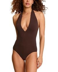 Commando - Ballet Deep Plunge Halter Bodysuit - Lyst