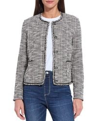 Lyssé - Charlotte Collarless Tweed Jacket - Lyst