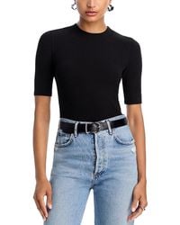 FRAME - Rib Crewneck Tee - Lyst