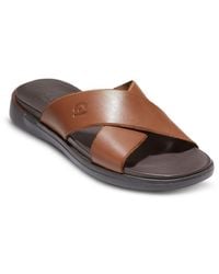 cole haan leather slides