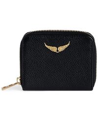 Zadig & Voltaire - Zv Mini Grained Leather Wallet - Lyst