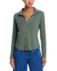 Bella Dahl - Button Front Knit Top - Lyst