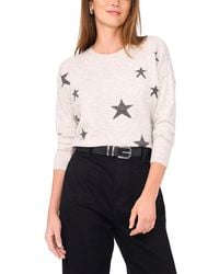 Vince Camuto - Star Pattern Crewneck Sweater - Lyst