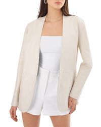 Lamarque - Leighton Collarless Reversible Leather Jacket - Lyst
