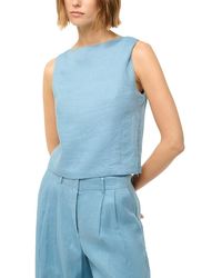 STAUD - Boa Linen Top - Lyst