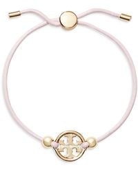 Tory Burch - Miller Logo Charm Color Cord Slider Bracelet - Lyst