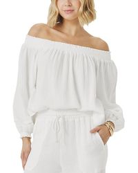Splendid - Ava Gauze Off-The-Shoulder Top - Lyst