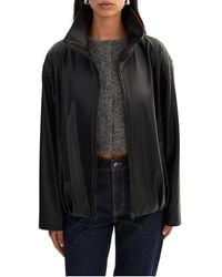 Lamarque - Denita Faux Leather Oversized Bomber Jacket - Lyst