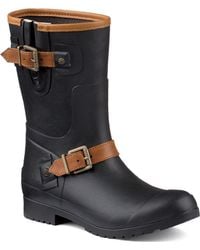 sperry rubber rain boots