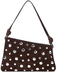 STAUD - Dani Mini Studded Suede Shoulder Bag - Lyst