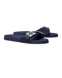 Tory Burch - Slip On Buckled Slide Sandals - Lyst