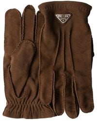 Prada - Suede Gloves - Lyst