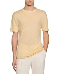 Sandro - Clash Linen Tee - Lyst