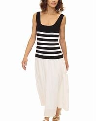 Central Park West - Sienna Squareneck Twofer Midi Dress - Lyst