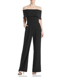 eliza j off the shoulder wide leg jumpsuit