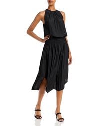 Ramy Brook - Audrey Sleeveless Halter Drop Waist Midi Dress - Lyst