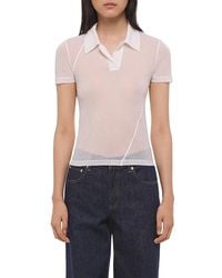 Helmut Lang - Twisted Polo Zerosca Top - Lyst