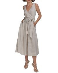 Donna Karan - Faux Wrap Dress - Lyst