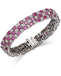 Bloomingdale's Fine Collection - Ruby & Diamond Statement Bracelet - Lyst