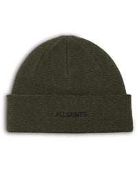 AllSaints - Underground Embroidered Logo Beanie - Lyst