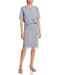 3.1 Phillip Lim - Short-Sleeve Draped Wool Organza Dress - Lyst