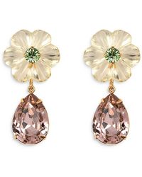 Jennifer Behr - Juna Gemstone & Crystal Flower Drop Earrings - Lyst
