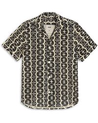 Oas - Hypnotise Cuba Cotton Terry Relaxed Fit Button Down Shirt - Lyst