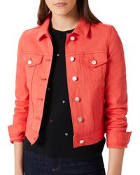 Hobbs Mariam Denim Jacket in Pale Pink 