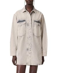 AllSaints - Faye Sparkle Denim Shirt Dress - Lyst