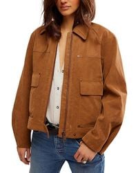 Free People - Faux Suede Soft Shell Jacket - Lyst