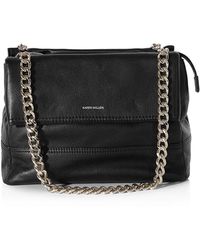 karen millen black regent chain bag