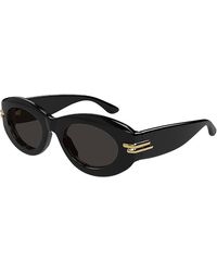 Bottega Veneta - Bold Ribbon Oval Sunglasses, 51Mm - Lyst