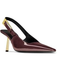 Saint Laurent - Lee Mid Heel Slingback Pumps - Lyst