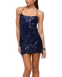 Edikted - Nala Backless Sequin Mesh Mini Dress - Lyst
