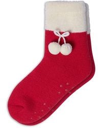 Hue - Pompom Slipper Socks - Lyst