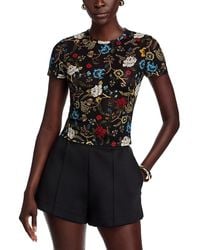 Alice + Olivia - Tess Crewneck Tee - Lyst