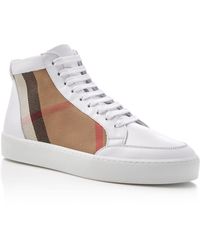 women's burberry high top sneakers