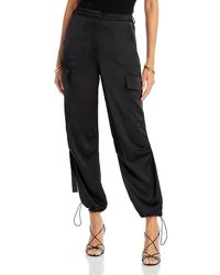 Aqua - Drawstring Hem Cargo Pants - Lyst