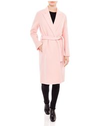 Sandro Morrison Belted Coat - Pink