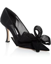 Jimmy Choo - Staz 90 Mesh Bow Pumps - Lyst