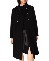 Maje - Long Wool Blend Coat - Lyst