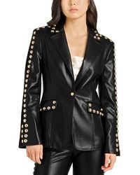 Cinq À Sept - Studded Faux Leather Milly Jacket - Lyst