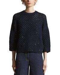 Peserico - Sequin Three Quarter Sleeve Sweater - Lyst