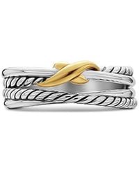 David Yurman - Sterling Silver 18k Yellow Gold Ring - Lyst