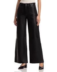 FRAME - Le Slim Palazzo Modernist Pocket Leather Pants - Lyst