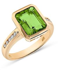 Bloomingdale's Fine Collection - Peridot & Diamond Statement Ring - Lyst